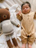 LUCY LUE ORGANICS Organic Coverall Romper | Wheat - Everetts Place Boutique - 