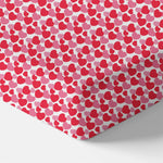 Norani Baby Organic Crib Sheet - Red & Pink Hearts - 