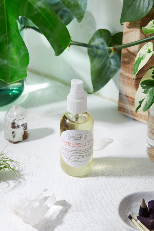 Organic Energy Cleansing Spray Natural Aura Purifying Space Clearing Smudge Spray Butter Me Up Organics