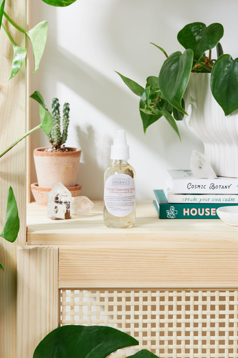 Organic Energy Cleansing Spray Natural Aura Purifying Space Clearing Smudge Spray Butter Me Up Organics