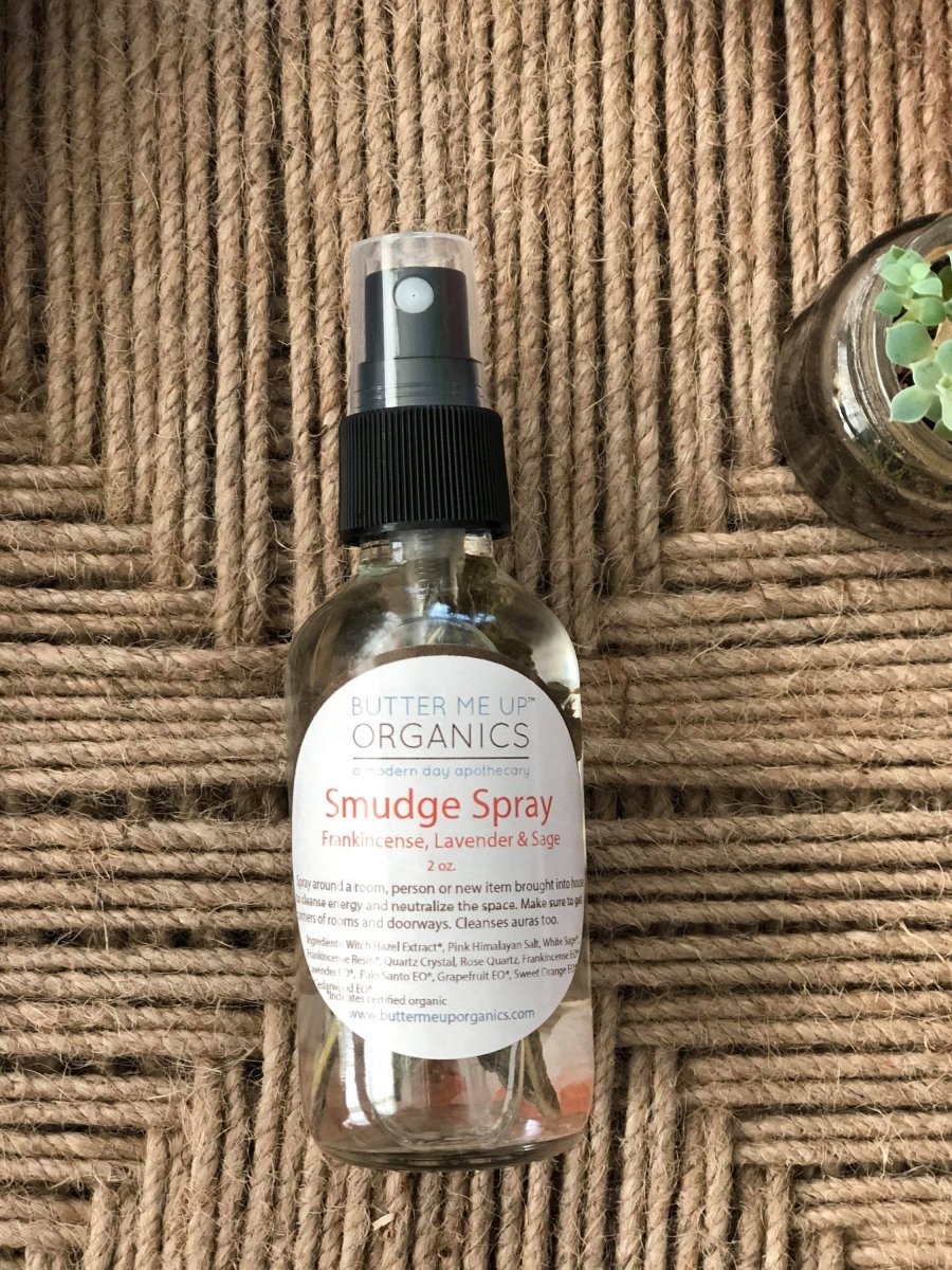 Butter Me Up Organics Organic Energy Cleansing Spray with Natural Aura Purifying Formula for Spiritual Seekers - 