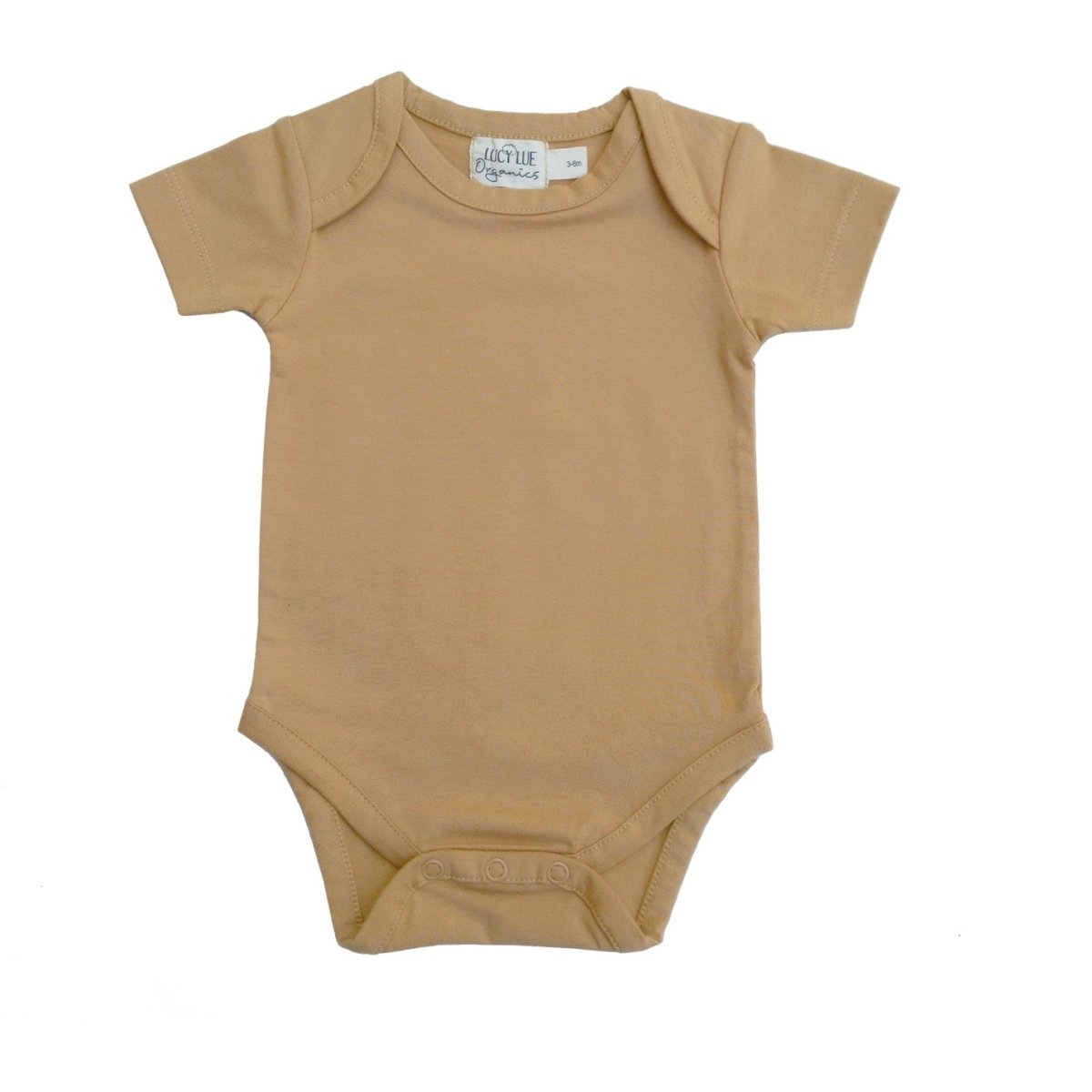 LUCY LUE ORGANICS Organic Everyday SS Bodysuit | Wheat - Everetts Place Boutique - 
