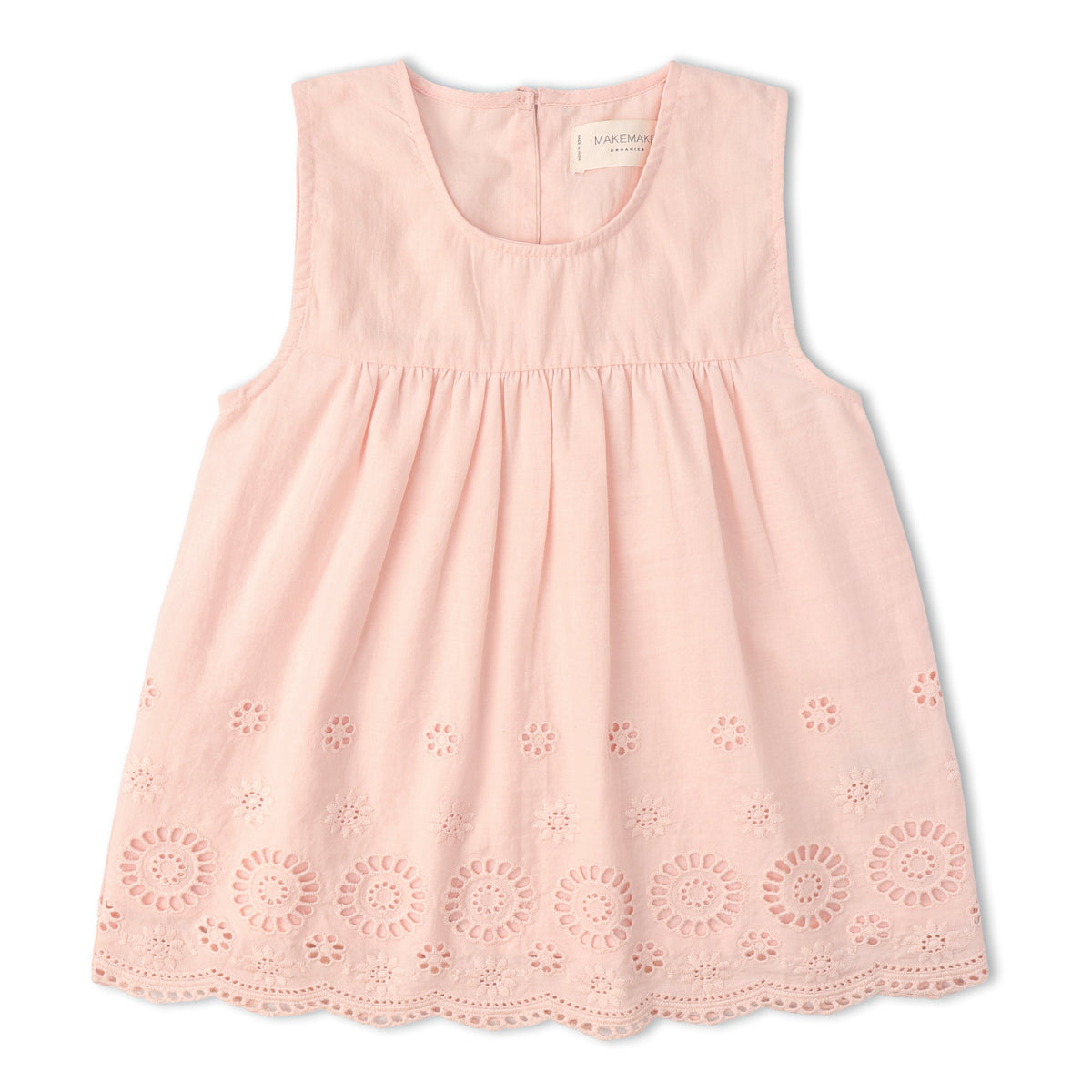 Makemake Organics Organic Eyelet Top And Pant Set - Blush Eyelet