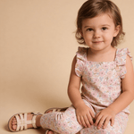 Organic Flutter Romper - Peony - Baby & Toddler Clothing, Pink, Dress, One-piece garment, Textile | Everetts Place