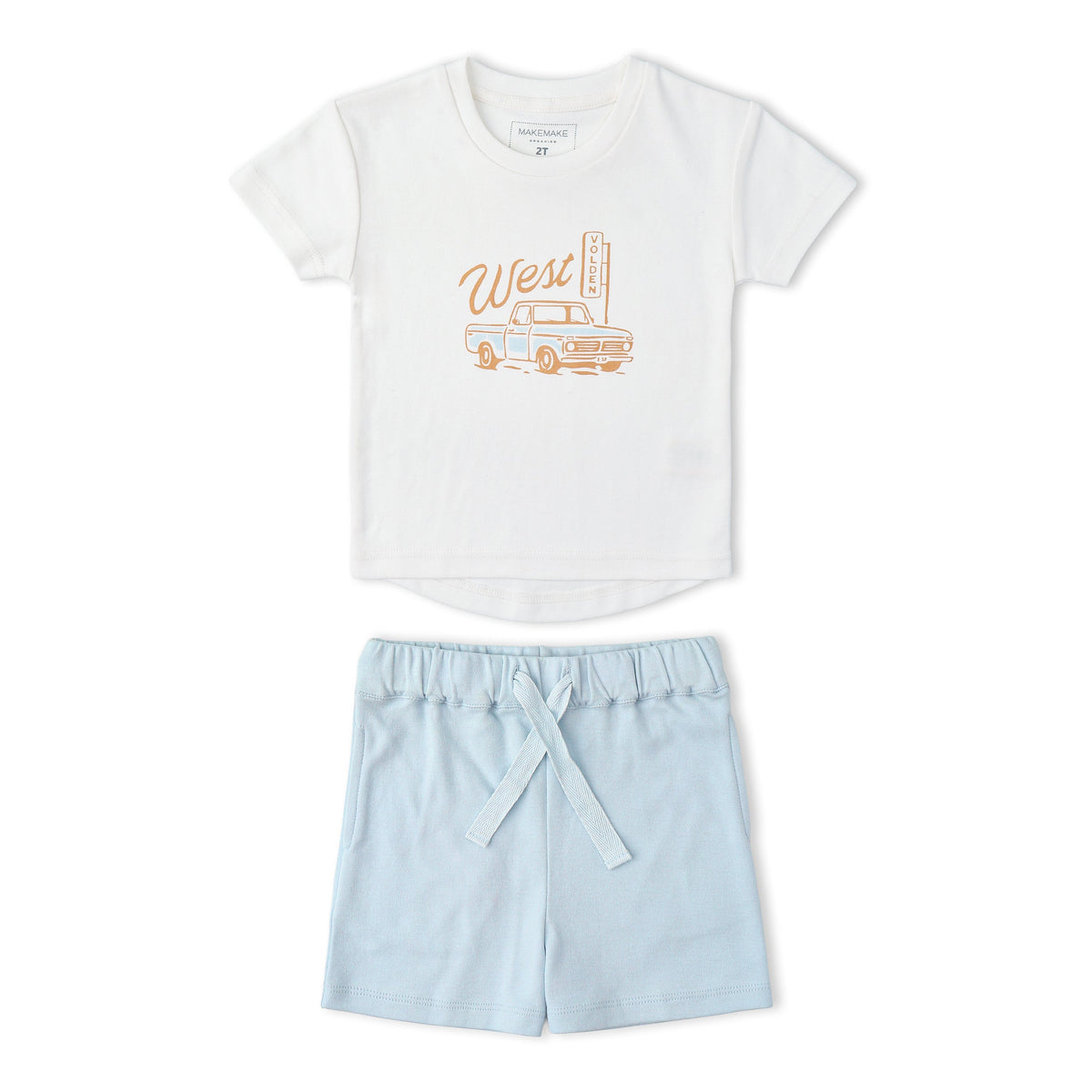 Makemake Organics Organic Graphic Tee & Shorts Set - Wild West