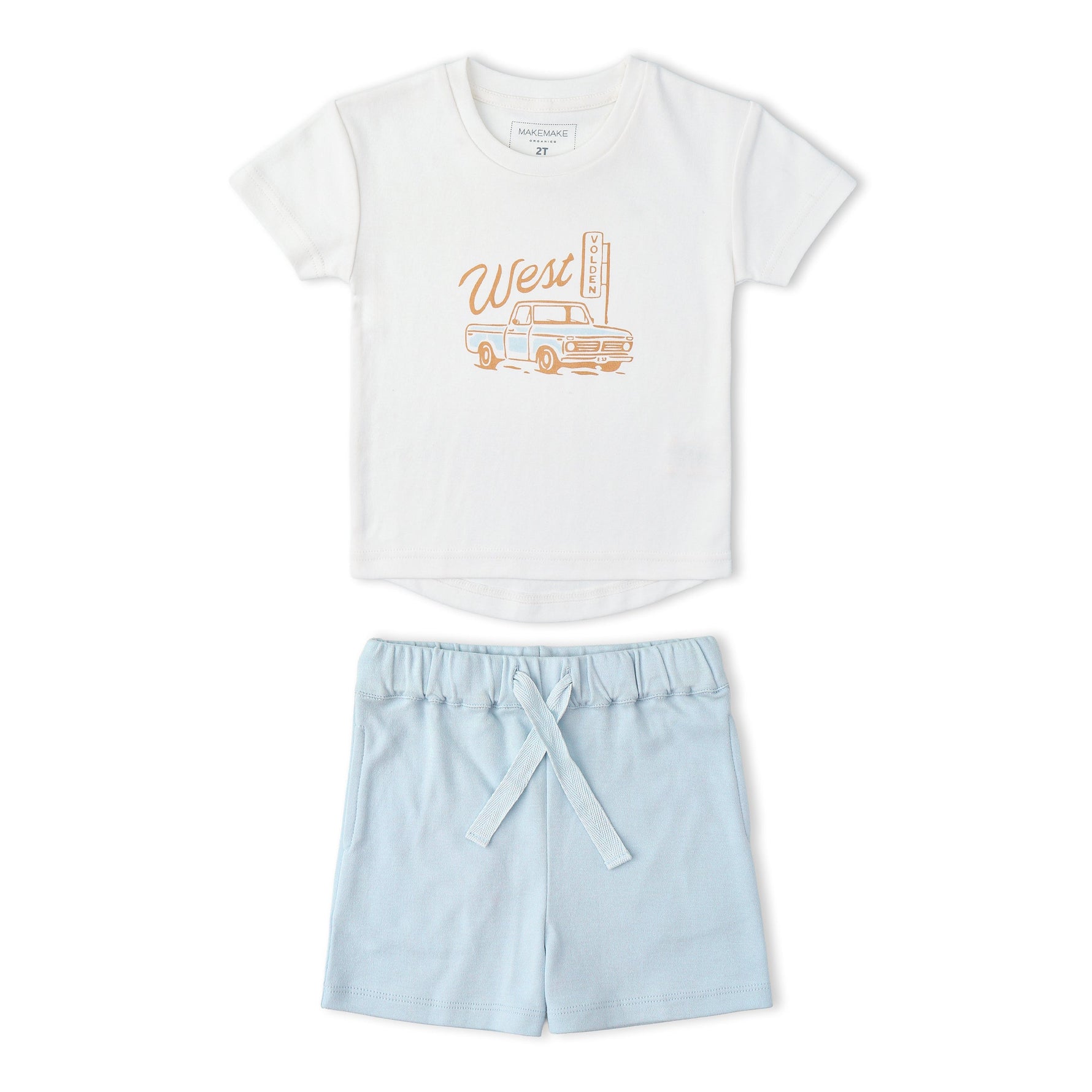 Makemake Organics Organic Graphic Tee & Shorts Set - Wild West