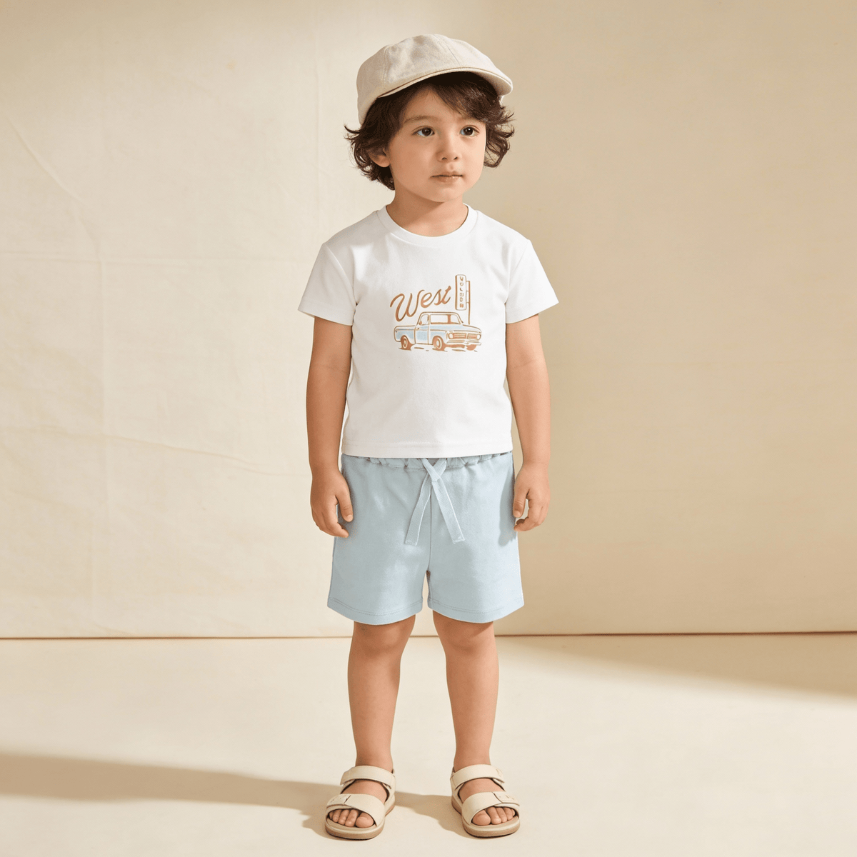 Organic Graphic Tee & Shorts Set - Wild West - Sleeve, Shorts, Bermuda shorts, Fashion, Boardshorts | Everetts Place