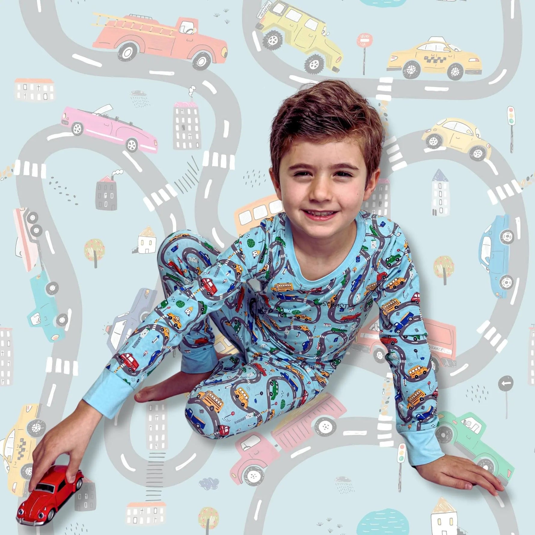 Norani Baby Organic Kids Pajamas - Cars - 