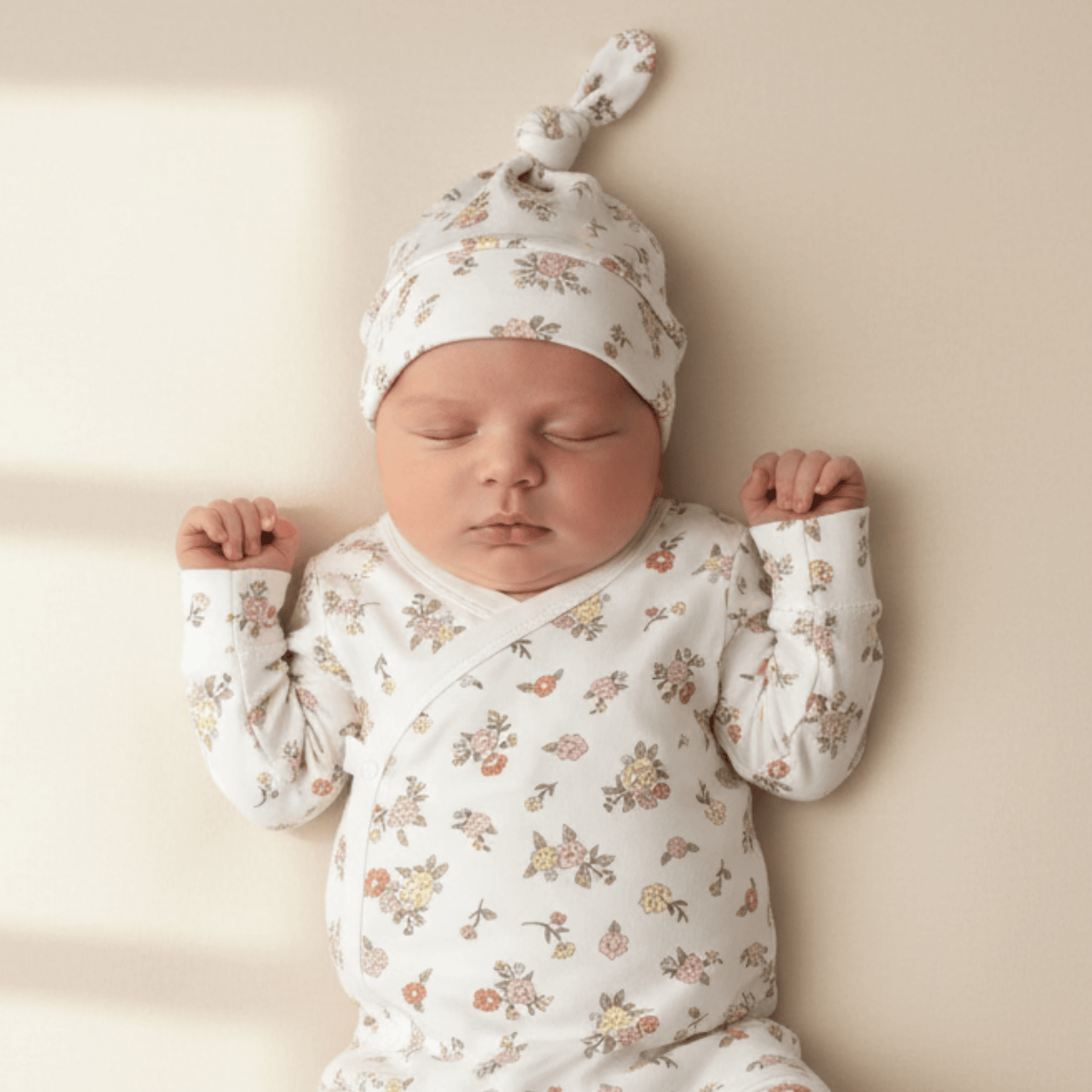 Makemake Organics Organic Kimono Knotted Sleep Gown - Meadow