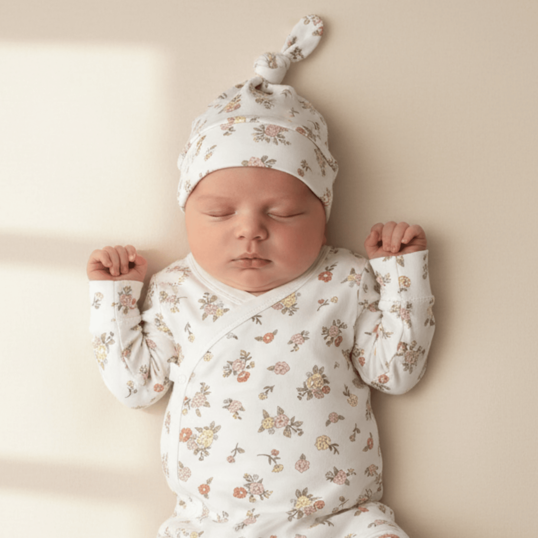 Makemake Organics Organic Kimono Knotted Sleep Gown - Meadow