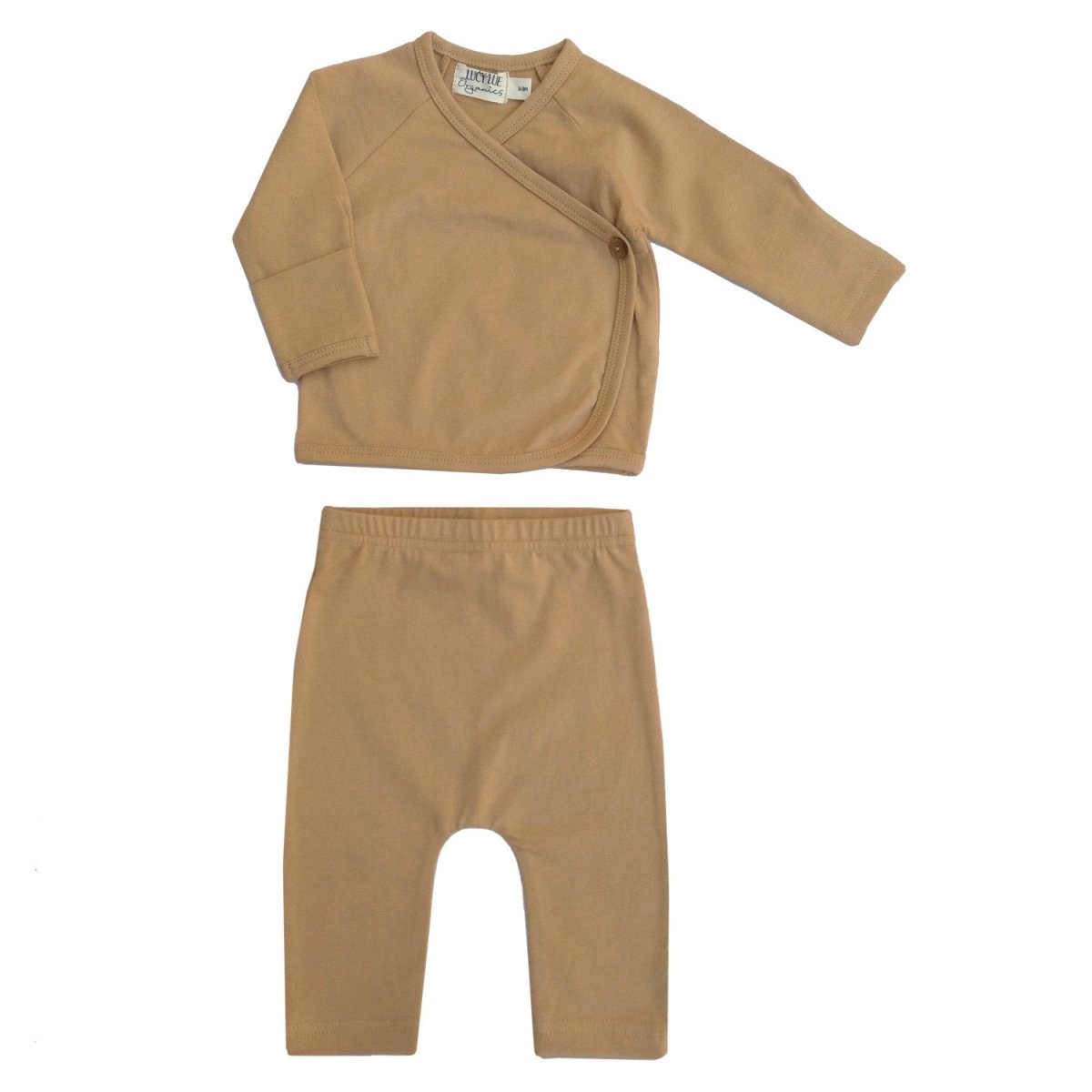 LUCY LUE ORGANICS Organic Kimono Top + Bottom Set | Wheat - Everetts Place Boutique - 