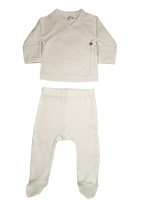 LUCY LUE ORGANICS Organic Kimono Top & Footed Pant Set | Undyed - Everetts Place Boutique - 