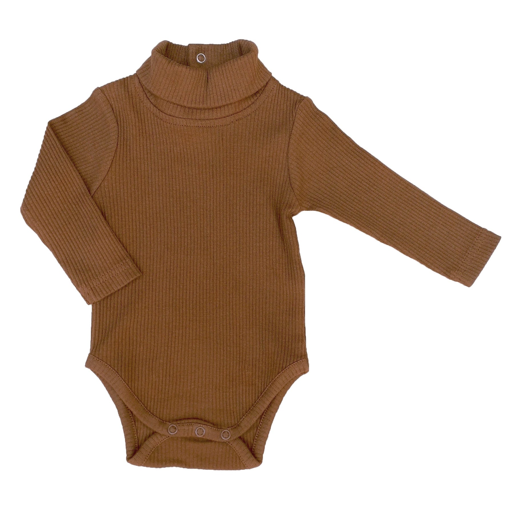 LUCY LUE ORGANICS organic long sleeve baby bodysuit | ribbed cotton turtleneck onesie
