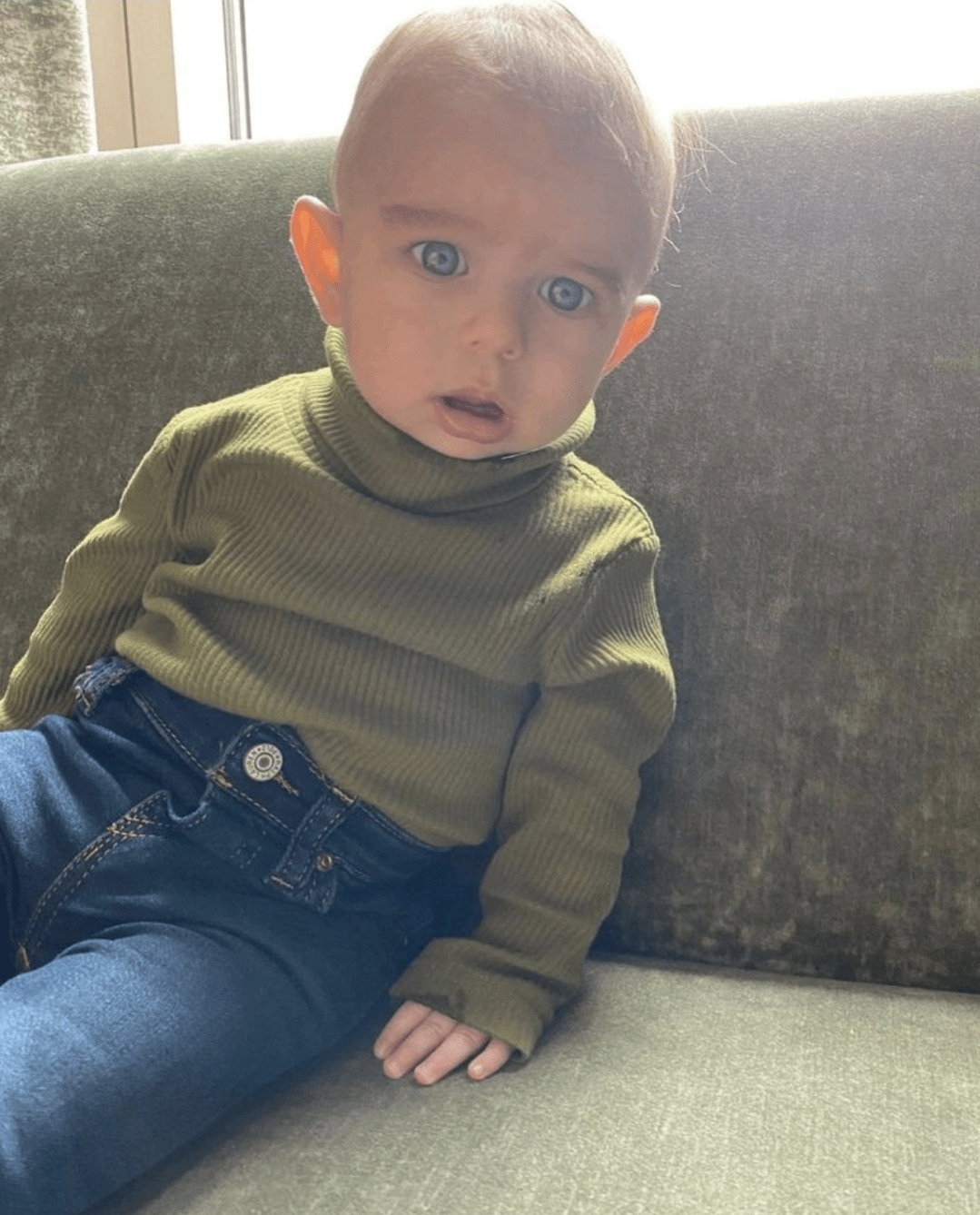 LUCY LUE ORGANICS organic long sleeve baby top | ribbed infant turtleneck shirt