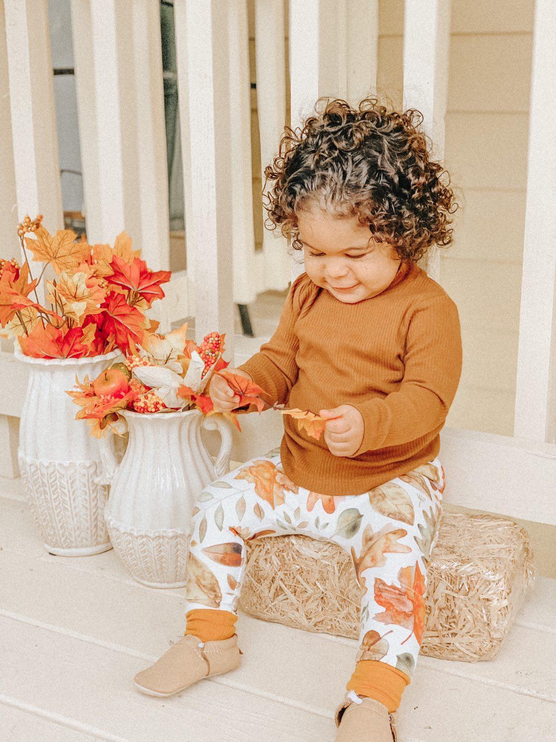 LUCY LUE ORGANICS organic long sleeve baby top | ribbed infant turtleneck shirt