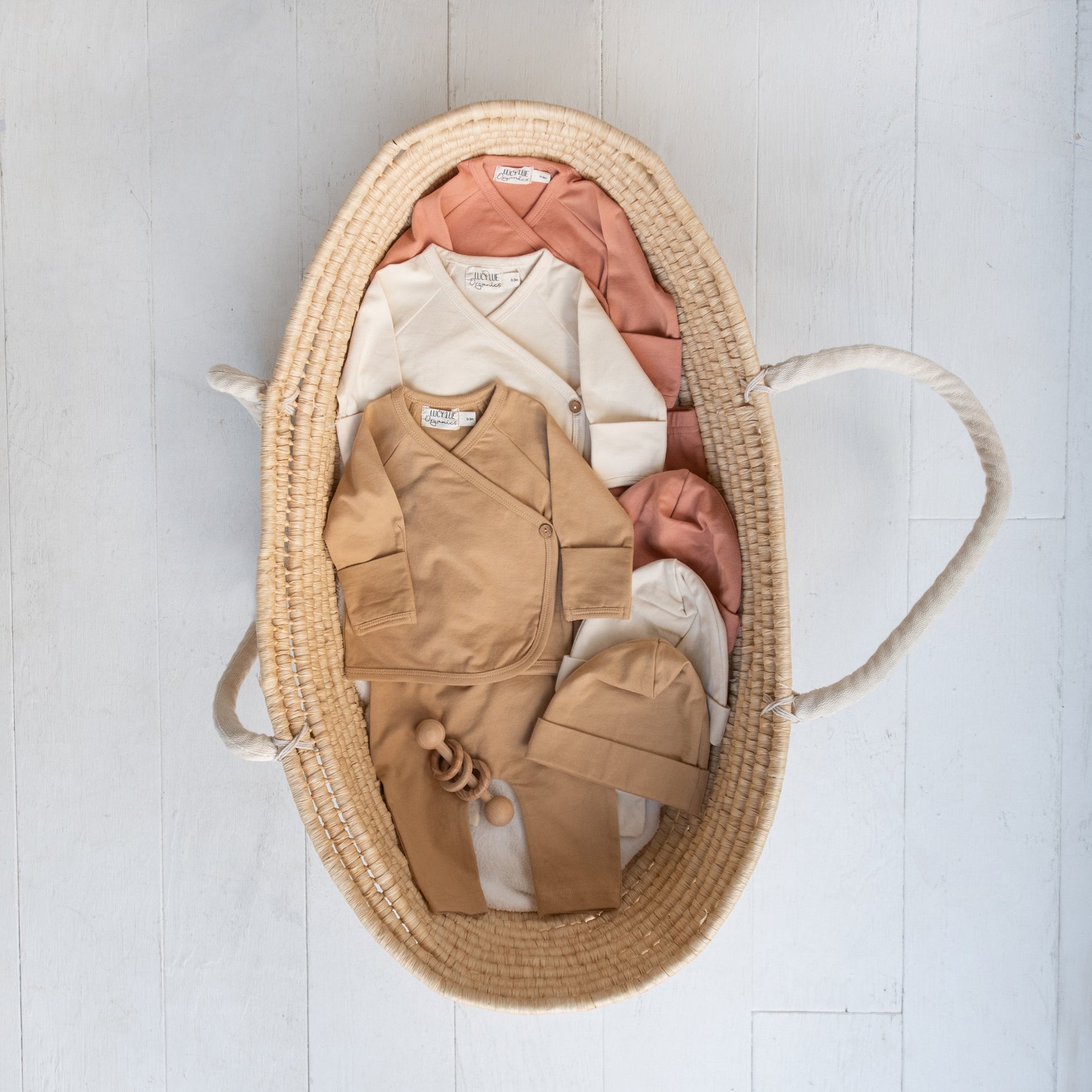 LUCY LUE ORGANICS organic newborn kimono set | baby wrap top + leggings