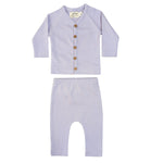 LUCY LUE ORGANICS Organic Newborn Top & Pant Set | Lilac - Everetts Place Boutique - 