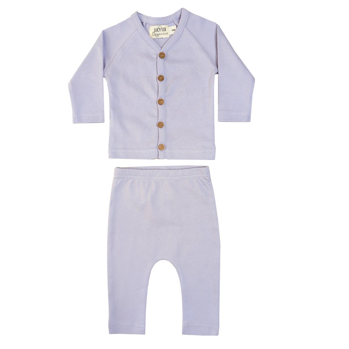 LUCY LUE ORGANICS Organic Newborn Top & Pant Set | Lilac - Everetts Place Boutique - 