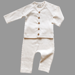 LUCY LUE ORGANICS Organic Newborn Top & Pant Set | Undyed - Everetts Place Boutique - 