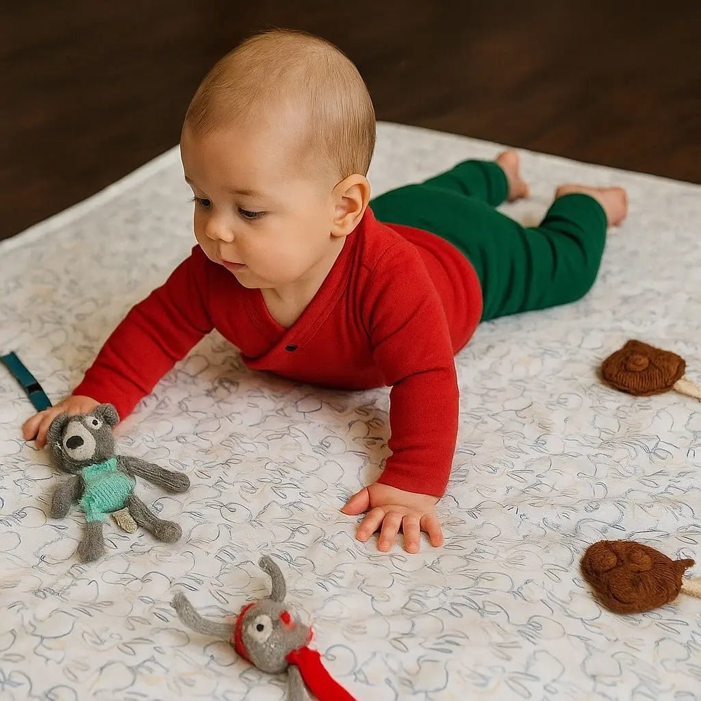 Finn + Emma Organic Play Mat | Rectangle | Bunnies - 