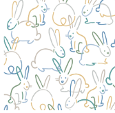 Finn + Emma Organic Play Mat | Rectangle | Bunnies - 