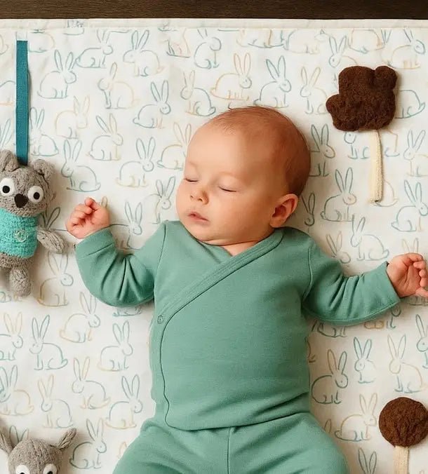 Finn + Emma Organic Play Mat | Rectangle | Bunnies - 