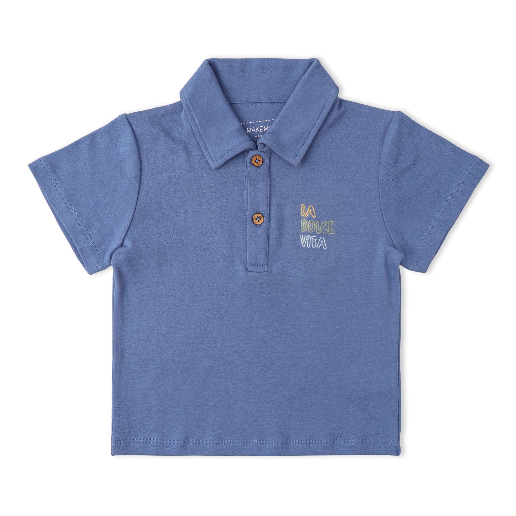 Makemake Organics Organic Polo Shirt & Shorts Set - Slate