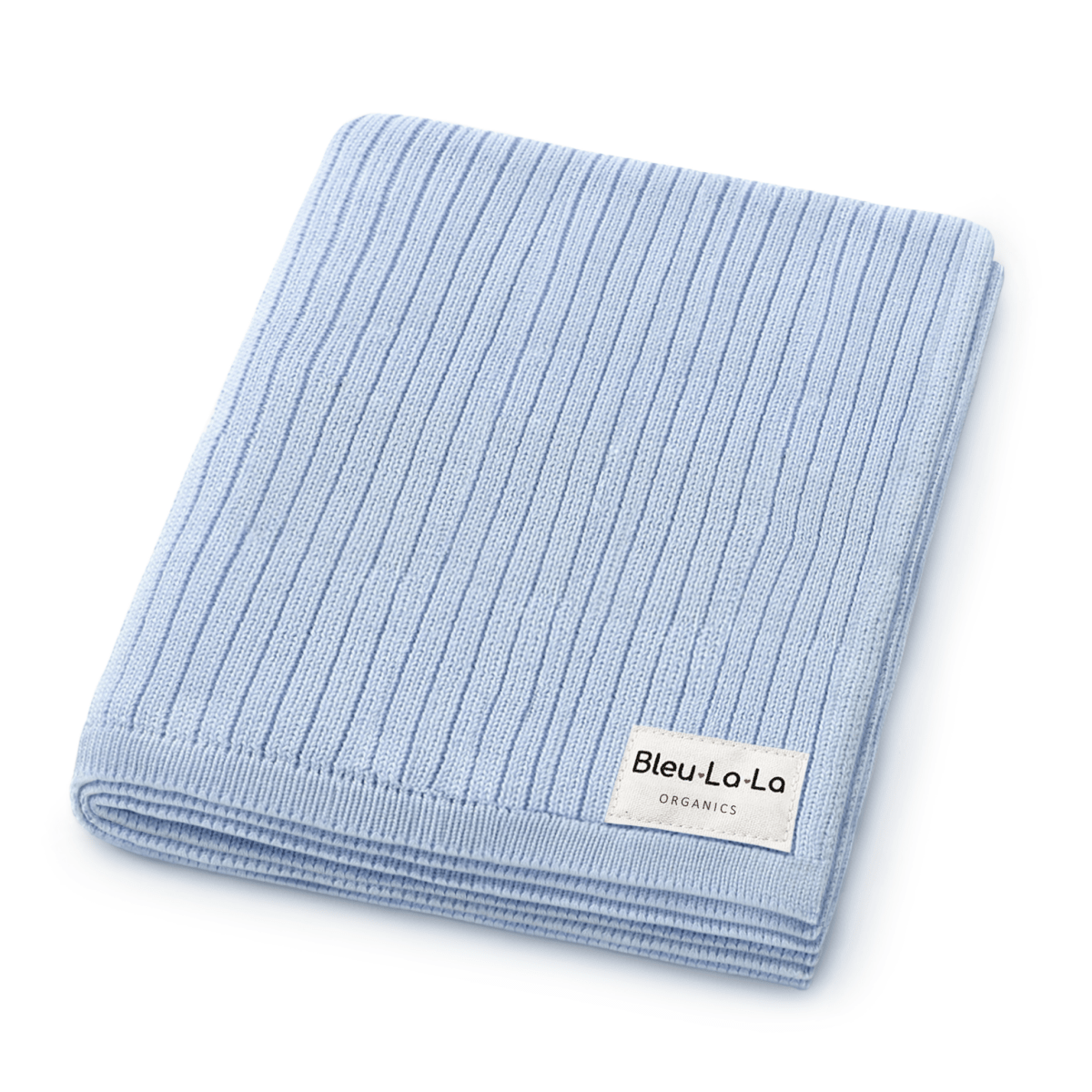 Bleu La La Organic Ribbed Knit Cotton Baby Blanket Made from 100 Percent Organic Cotton - Everetts Place Boutique - 