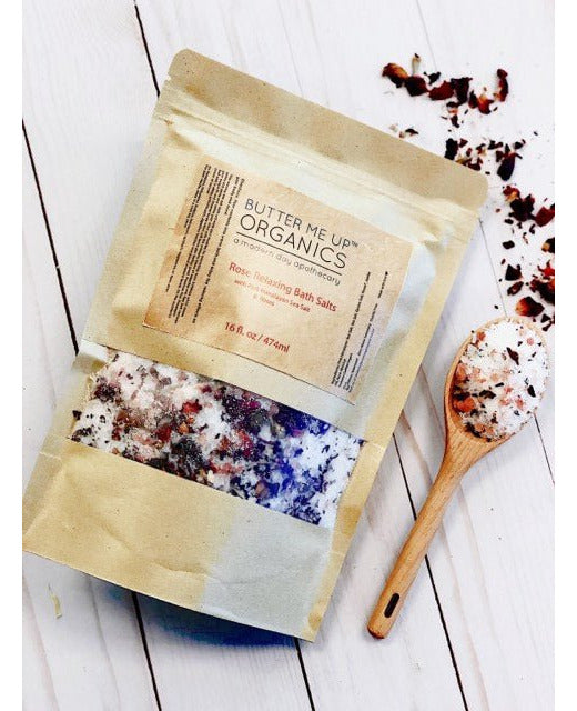 Organic Rose Epsom Salt Soak with Pink Himalayan Salt for Relaxation - Everetts Place