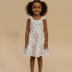 Organic Ruffle Tiered Dress - Blush Floral - Day Dress, One-piece garment, Dress, Pink, Baby & Toddler Clothing | Everetts Place