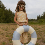 Organic Ruffle Top & Pants Set - Yellow Blossom - Summer, Child, Blond, People in nature, Happiness | Everetts Place