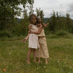 Makemake Organics Organic Ruffle Top & Pants Set - Yellow Blossom