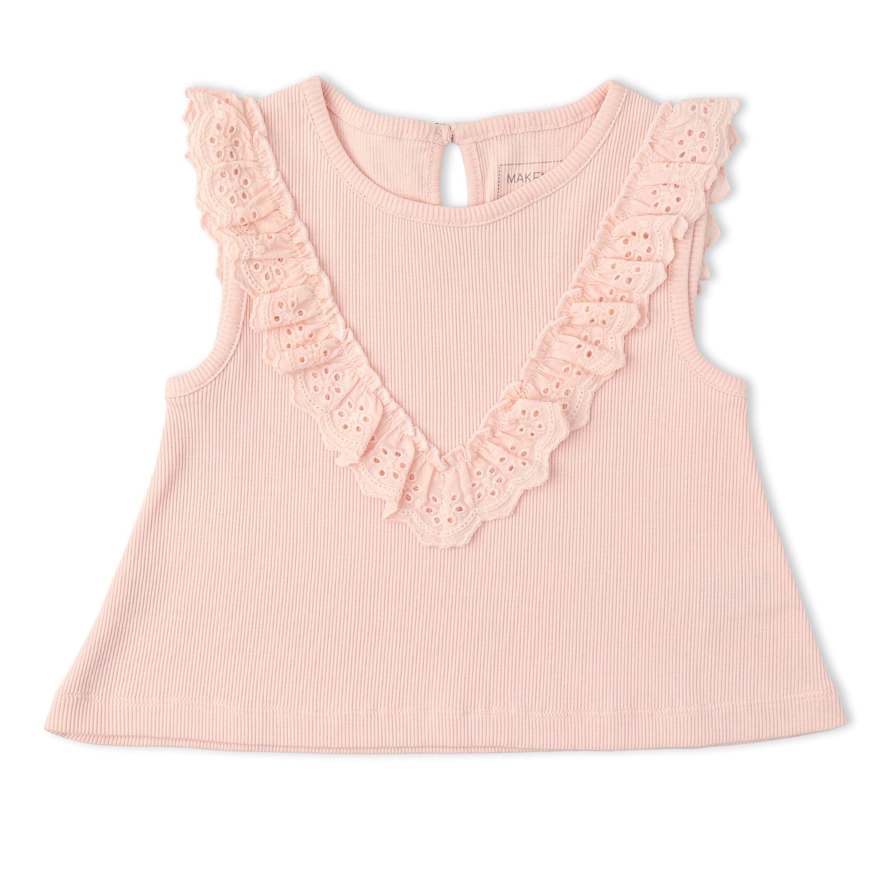 Makemake Organics Organic Ruffle Top & Shorts Set - Blush