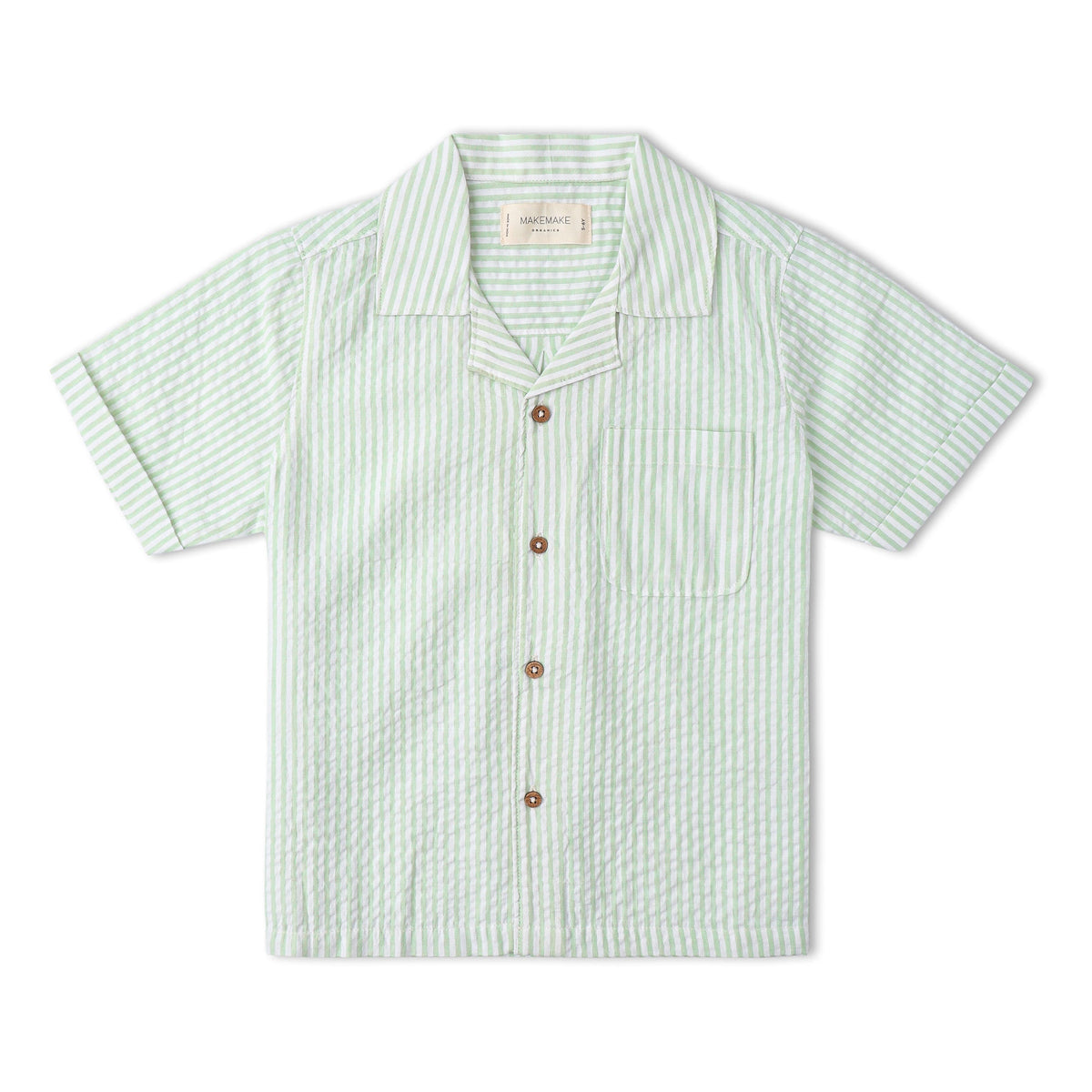 Makemake Organics Organic Shirt & Shorts Set - Basil Stripes
