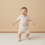 Organic Shirt & Shorts Set - Brick Checks - Sleeve, Baby & Toddler Clothing, Collar, Child, Knee | Everetts Place