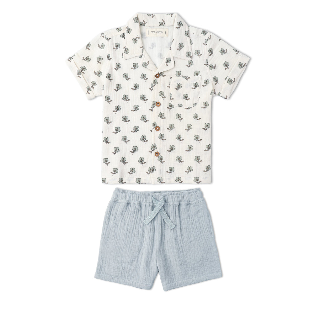 Makemake Organics Organic Shirt & Shorts Set - Poppy