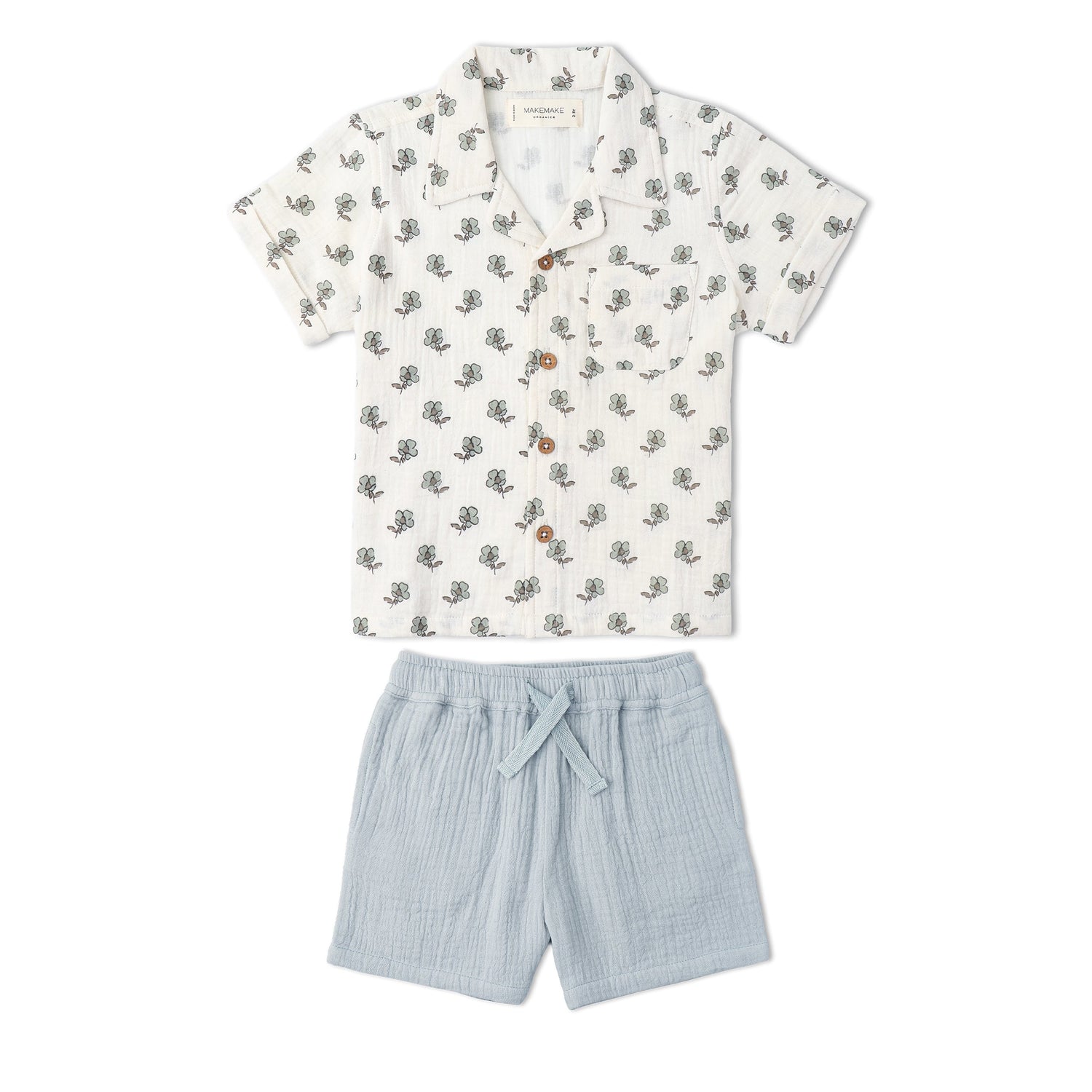Makemake Organics Organic Shirt & Shorts Set - Poppy