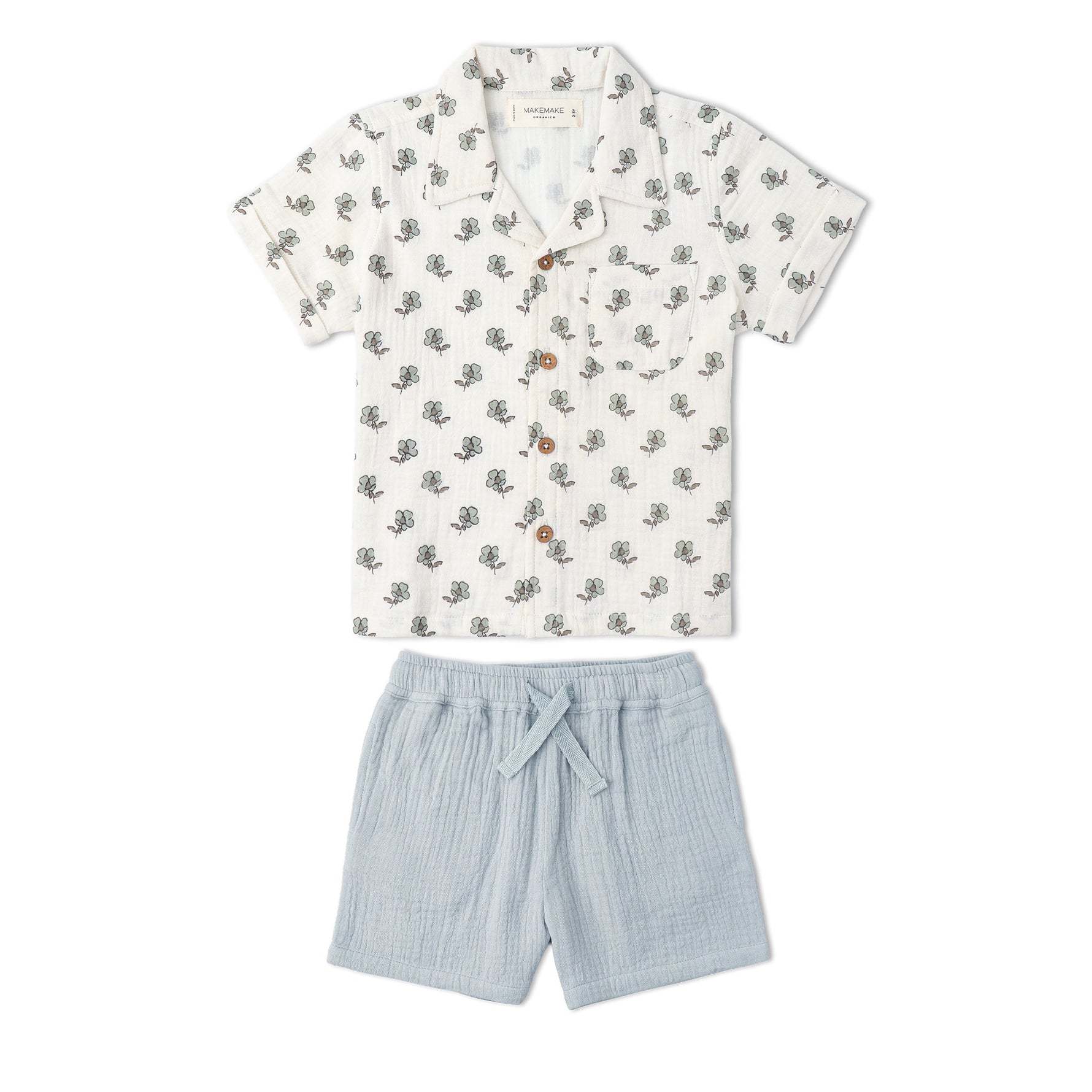 Makemake Organics Organic Shirt & Shorts Set - Poppy