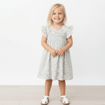 Organic Short Sleeve Flutter Dress - Tulle Floral - Day Dress, One-piece garment, Baby & Toddler Clothing, Foot, Ruffle | Everetts Place
