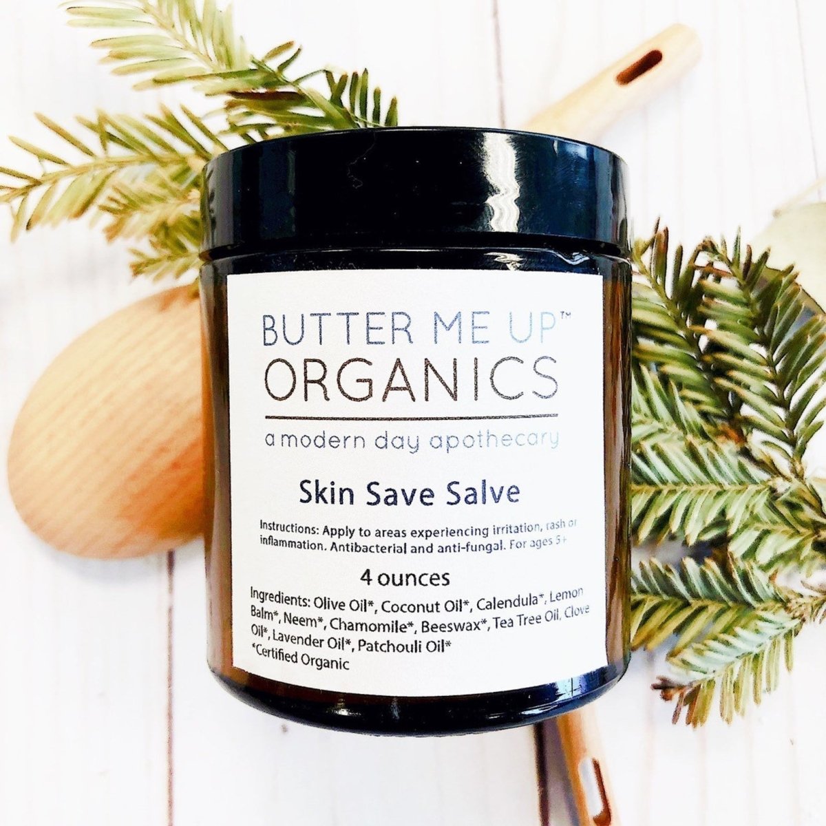 Butter Me Up Organics Organic Skin Save Salve for Rashes and Infections for Sensitive Skin - 