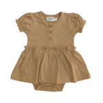 LUCY LUE ORGANICS Organic Skirted Bodysuit | Wheat - Everetts Place Boutique - 