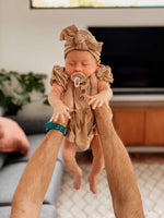 LUCY LUE ORGANICS Organic Skirted Bodysuit | Wheat - Everetts Place Boutique - 