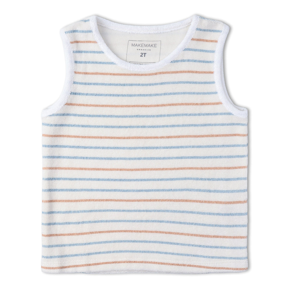 Makemake Organics Organic Sleeveless Tee & Shorts Set - Cabana Stripes