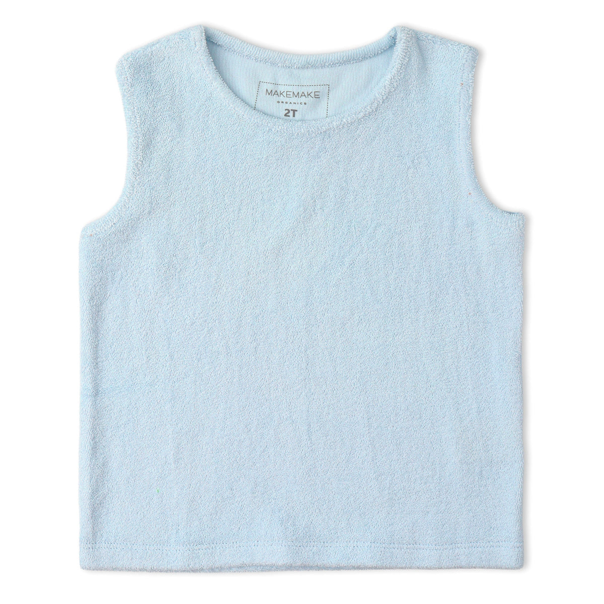 Makemake Organics Organic Sleeveless Tee & Shorts Set - Light Blue