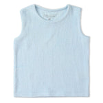 Makemake Organics Organic Sleeveless Tee & Shorts Set - Light Blue