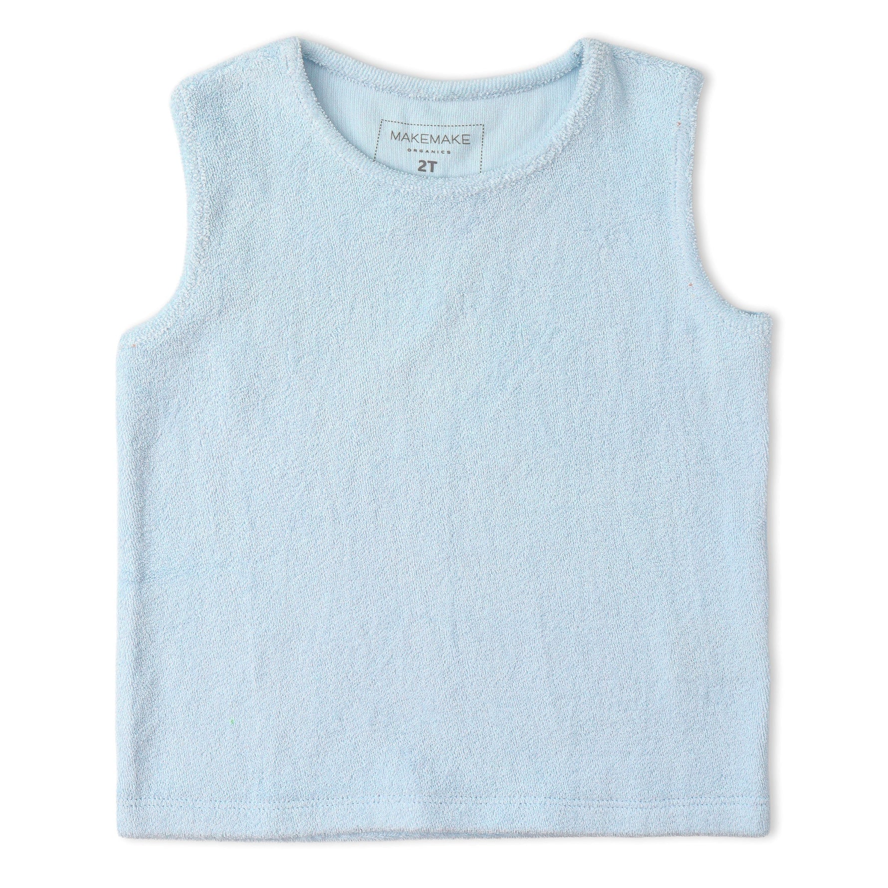 Makemake Organics Organic Sleeveless Tee & Shorts Set - Light Blue