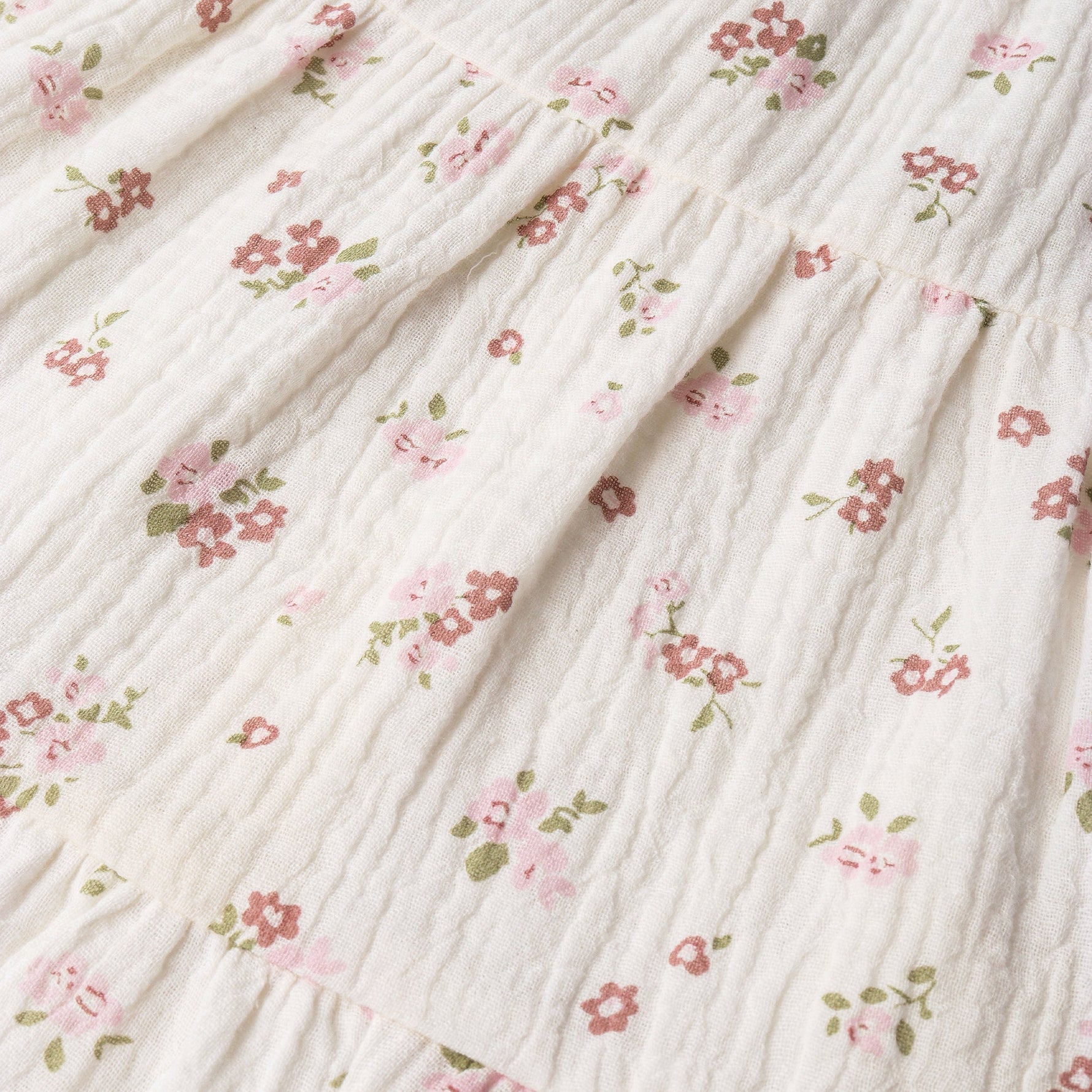 Makemake Organics Organic Smocked Jumpsuit - Blush Floral