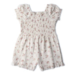 Makemake Organics Organic Smocked Jumpsuit - Blush Floral