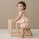 Makemake Organics Organic Smocked Top And Bloomer Set - Blush