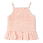 Makemake Organics Organic Smocked Top And Bloomer Set - Blush